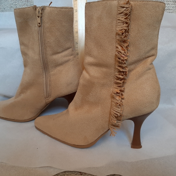 Ladies Ankle Boots Tan Premier Collection 8 - Picture 4 of 5
